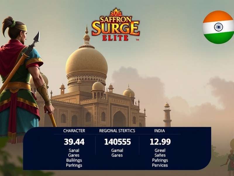Saffron Surge Elite gameplay showcasing Indian architectural elements